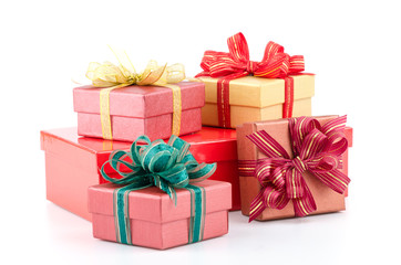 Gift box isolated white background