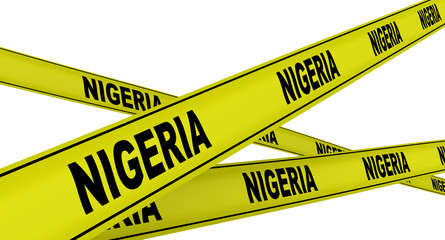 Нигерия (Nigeria). Желтая оградительная лента