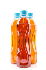 Tea bottle isolated white background