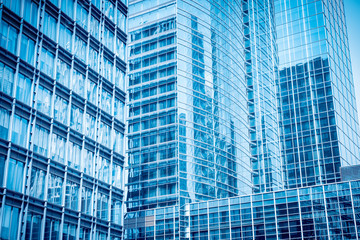 Fototapeta na wymiar blue glass skyscraper