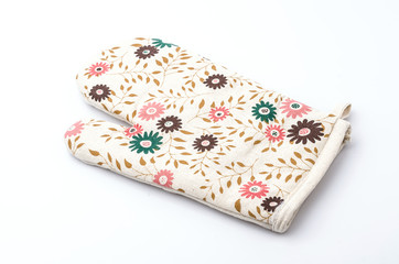 Oven glove isolated white background