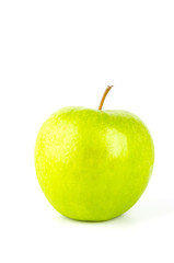 Green apple isolated white background
