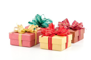 Gift box isolated white background