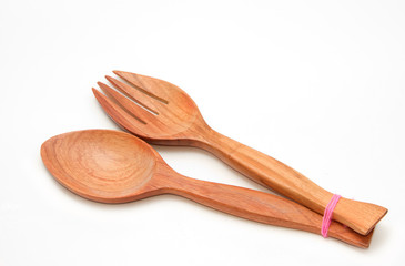 wooden spoon and fork