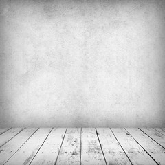 Black and white dark room empty interior