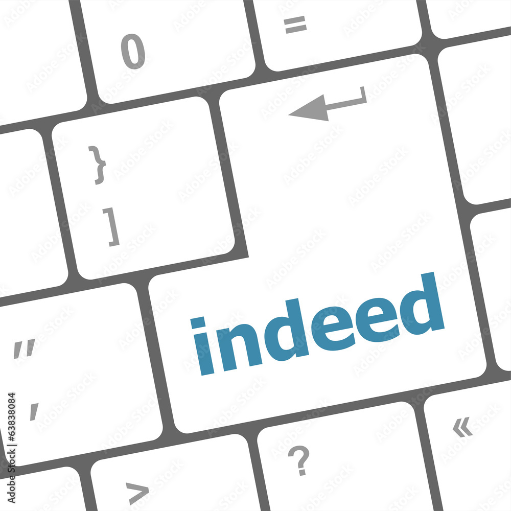 Poster indeed word on computer pc keyboard key