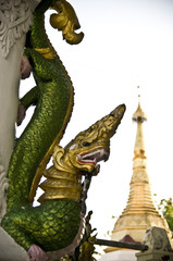 Shwedagon pagoda dragon
