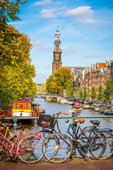 Fototapeta premium Kanał Prinsengracht w Amsterdamie