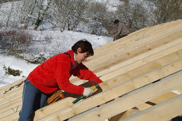 construction de maison - charpente