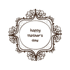 Frame with text for Mother's day.