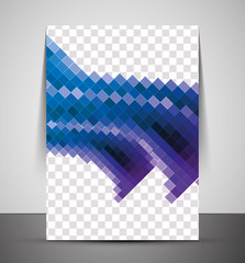 Wave abstract corporate flyer print design