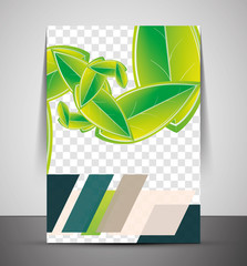 Wave abstract corporate flyer print design