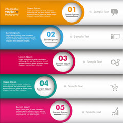 Infographic 5 Lines Circle Holes