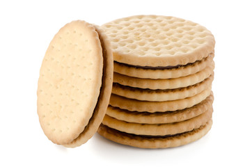 Sandwich biscuits with chocolate filling