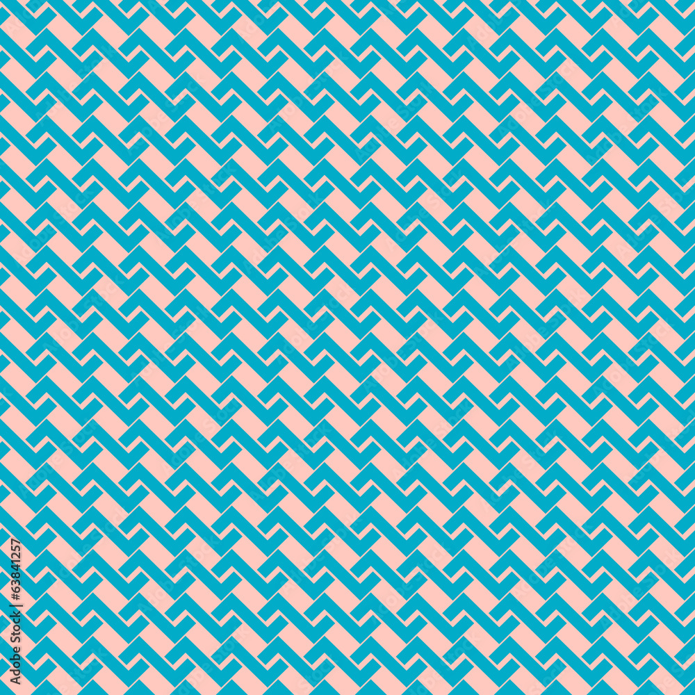 Poster zigzag seamless pattern in retro colors