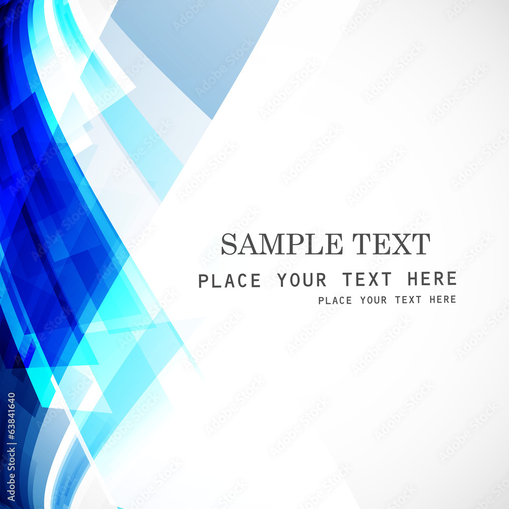 Wall mural abstract stylish technology blue colorful wave background vector