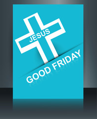 Beautiful card colorful religious background for good friday bro