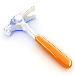 Hammer on white background