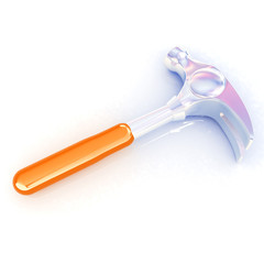 Hammer on white background