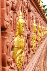Row of Buddha statues