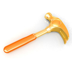 Hammer on white background