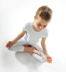 Young girl meditate