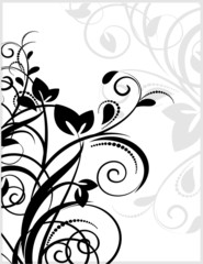 Obraz premium Floral abstract background with branch. Vector illustration.