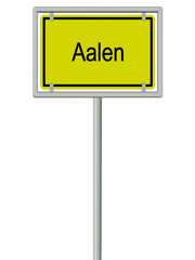Obraz premium Aalen - Ortsschild