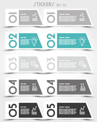 turquoise oblique modern stickers