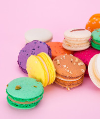 Colorful french macaroons