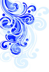 Abstract blue arc-drop background. Vector illustration. EPS10.
