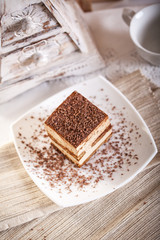Tiramisu dessert cake.