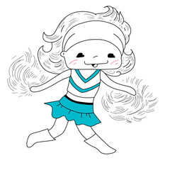 Cartoon cheerleader
