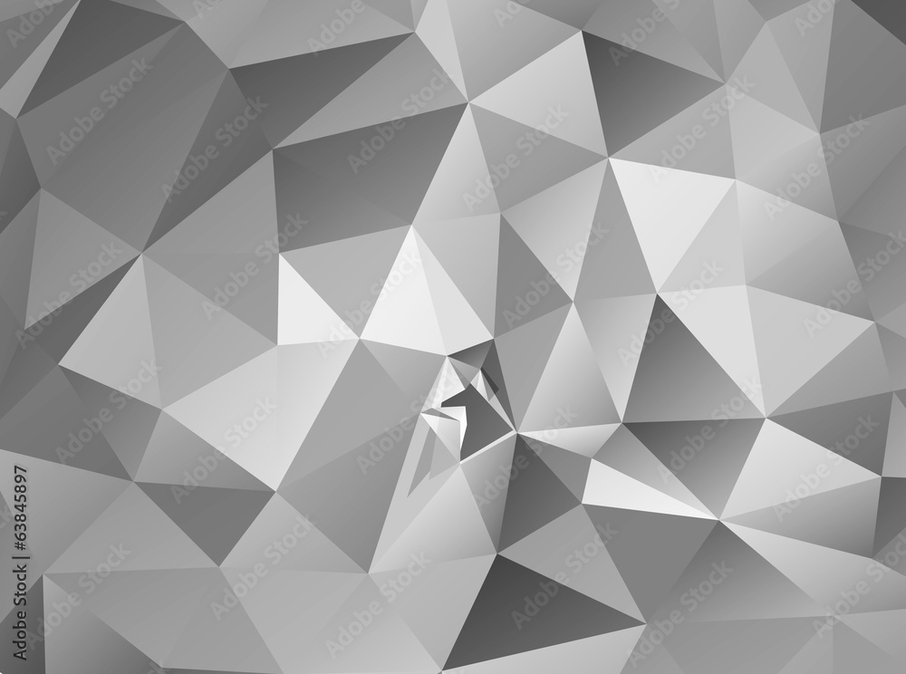 Poster triangle background. gray polygons.