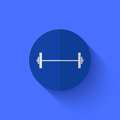 Vector modern flat blue circle icon.