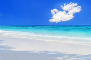 The beach and blue sky