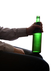 Person holding Beer Bottle
