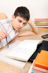 Teenager preparing for Exam