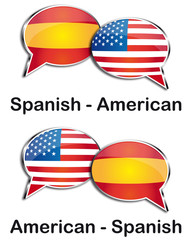 Spanish - American translator clouds