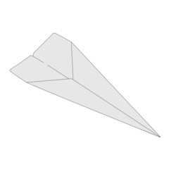 cartoon image of origami plane