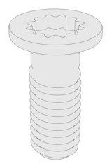 cartooon image of classic screw