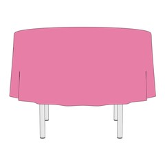 cartoon illustration of table with tablecloth