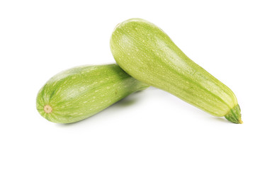 Two raw zucchini.