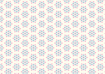 Retro Flower and Circle Pattern on Pastel Background