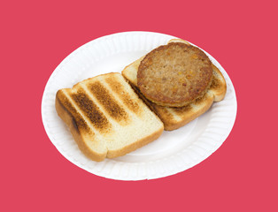 Veggie burger on toast