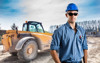 Worker in a construction site