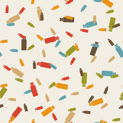 seamless background: usb, flash, drive