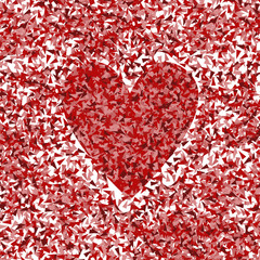 Heart vector background concept made of fragments