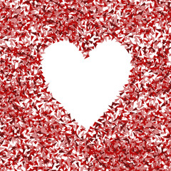 Heart vector background concept made of fragments