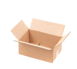 Opened cardboard box.